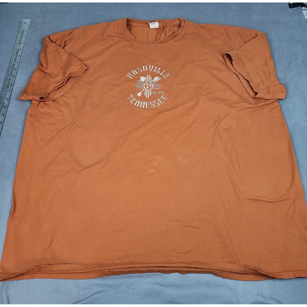 Blue 84 Nashville Shirt Mens 3XL Orange Lightweight Tourist  Logo Crew Neck‎